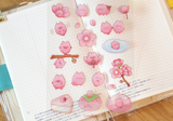A6 Sakura Kitty Clear Sticker Sheet