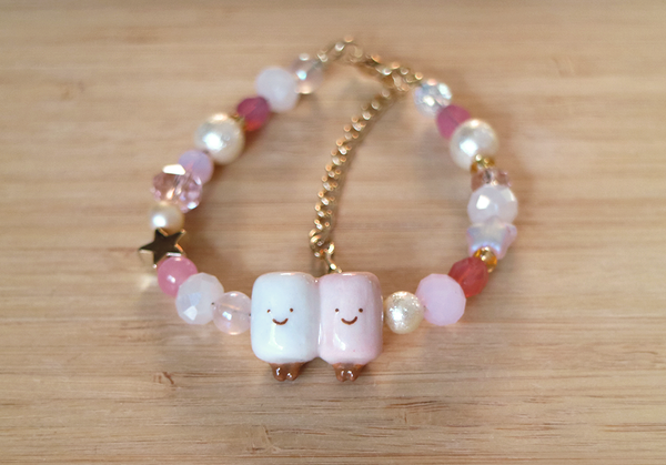 Pink Marshmallow Friends bracelet