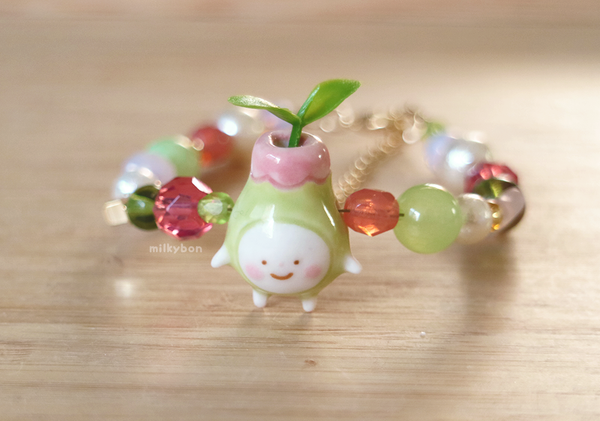 Matcha Strawberry potling Bracelet