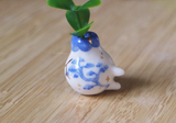 Mini Blue Porcelain Potling Vase