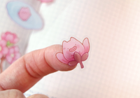 A6 Sakura Kitty Clear Sticker Sheet