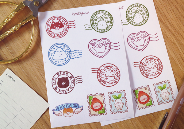 A6 Postal Stamp Washi Stickers – Milkybon