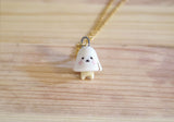 Ghostie Mushroom Ceramic Necklace