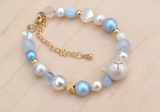 Cat Pearlies Bracelet Blue