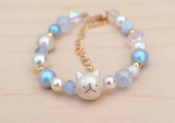 Cat Pearlies Bracelet Blue