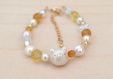 Bear Pearlies Bracelet Brown