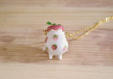 Pink Strawberry Potling Necklace