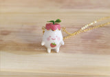 Pink Strawberry Potling Necklace