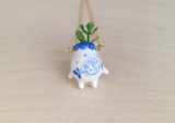 Peony Porcelain Potling Necklace