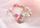 Pink Strawberry Bracelet (leaf)