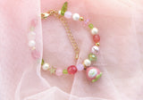 Pink Strawberry Bracelet (leaf)