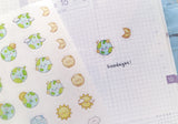 Weather Journaling Washi Sticker Sheet
